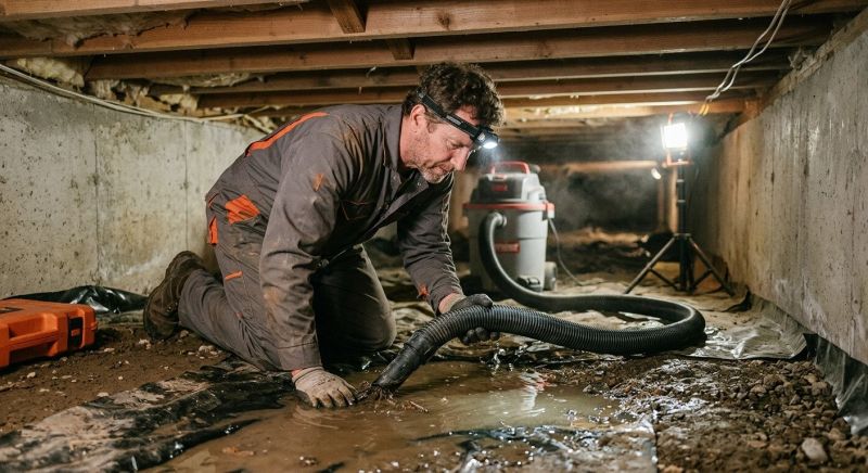 Crawlspace Water Removal in Wilmington, NC