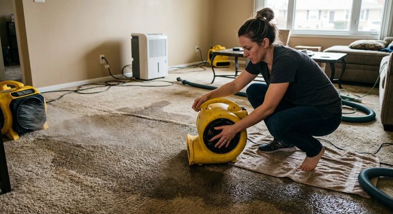 Wet Carpet Drying in Santa Rosa, CA